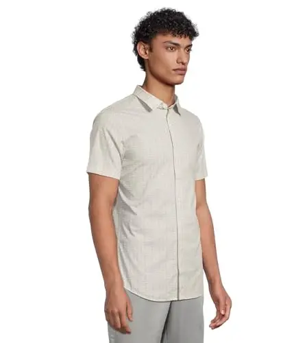 Armani Exchange Mens Short Sleeve Poplin Slim Button Down Shirt - ARMANI (1)