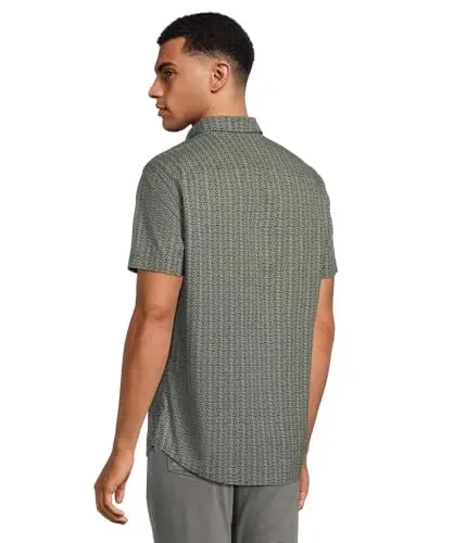 Armani Exchange Men's Short Sleeve Poplin Slim Button Down Shirt - 3