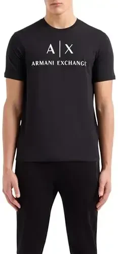 Armani Exchange Mens Classic Crew Logo Tee T Shirt - ARMANI EXCHANGE