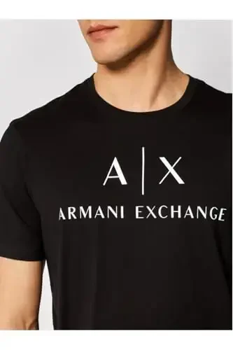 Armani Exchange Mens Classic Crew Logo Tee T Shirt - 4