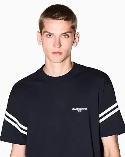 Armani Exchange Mens Arm Band Text Logo Tee - 2