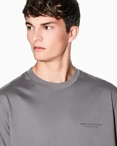 Armani Exchange Mens Small Chest Milano/New York Logo Tee - ARMANI EXCHANGE (1)