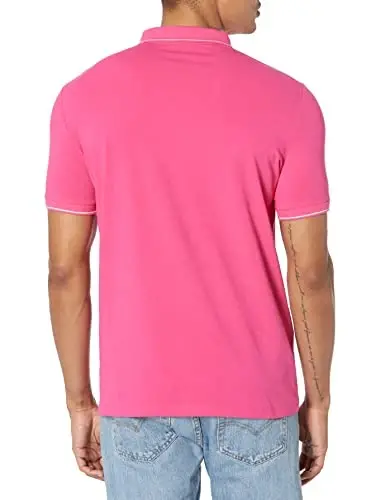 Armani Exchange Mens Logo Zip Jersey Polo - 2