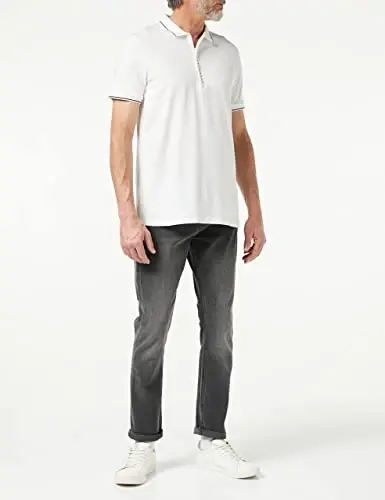 Armani Exchange Mens Logo Zip Jersey Polo - ARMANI (1)