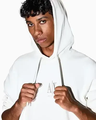 Armani Exchange mens Cotton Icon Logo Hoodie - ARMANI EXCHANGE (1)