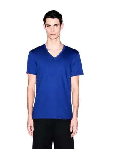 Armani Exchange Erkek Pima Pamuklu Jarse Kısa Kollu V Yaka T-Shirt 