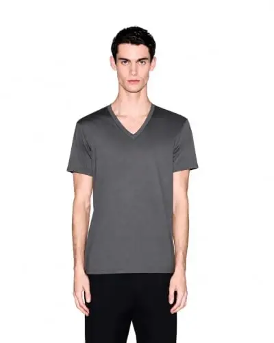 Armani Exchange Erkek Pima Pamuklu Jarse Kısa Kollu V Yaka T-Shirt 