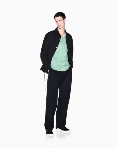 Armani Exchange Erkek Pima Pamuklu Jarse Kısa Kollu V Yaka T-Shirt - 4