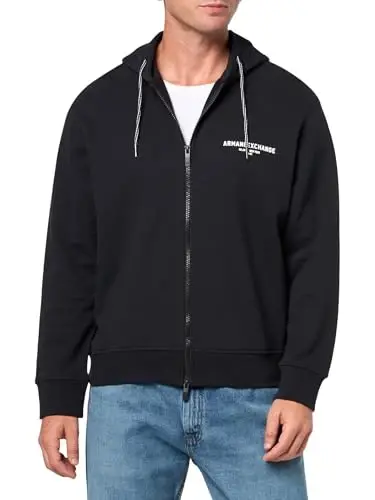 Armani Exchange mens Back Logo Full Zip Hoody - 1