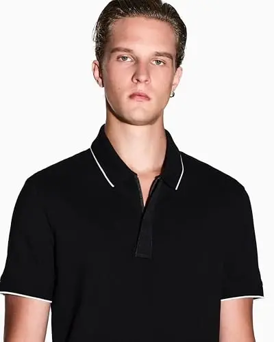 Armani Exchange Men's Slim Fit Cotton Pique Polo - 2