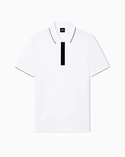 Armani Exchange Men's Slim Fit Cotton Pique Polo - 3