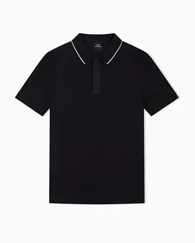 Armani Exchange Mens Slim Fit Cotton Pique Polo - ARMANI