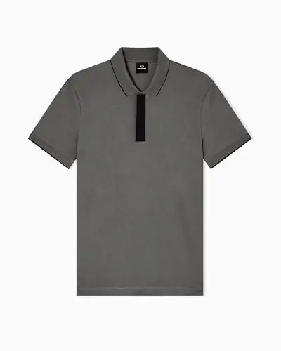 Armani Exchange Mens Slim Fit Cotton Pique Polo - 1