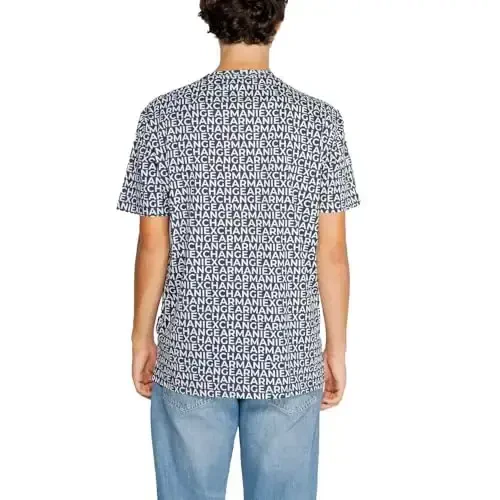 Armani Exchange Mens All Over Logo Print Regular Fit Tee - A | X ARMANI EXCHANGE (1)