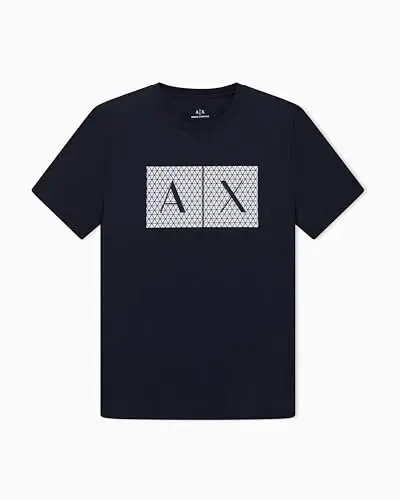 Armani Exchange Men's Triangulation Crew Neck T-Shirt - 1