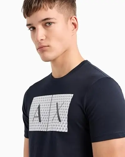 Armani Exchange Men's Triangulation Crew Neck T-Shirt - 2