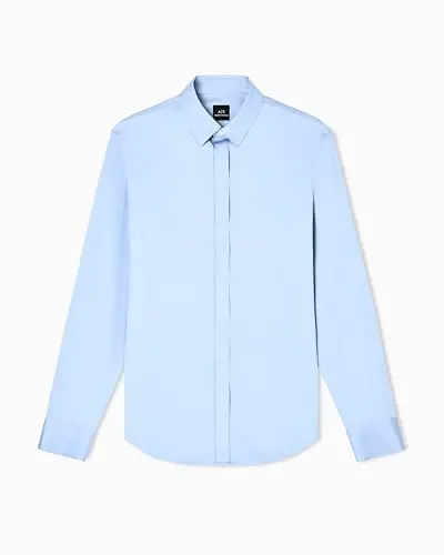 Armani Exchange Men's Long Sleeve Solid Slim Button Down Shirt 