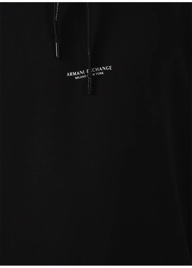 Armani Exchange Hooded Black Men's Sweatshirt 8NZM94 1200-BLACK - 10