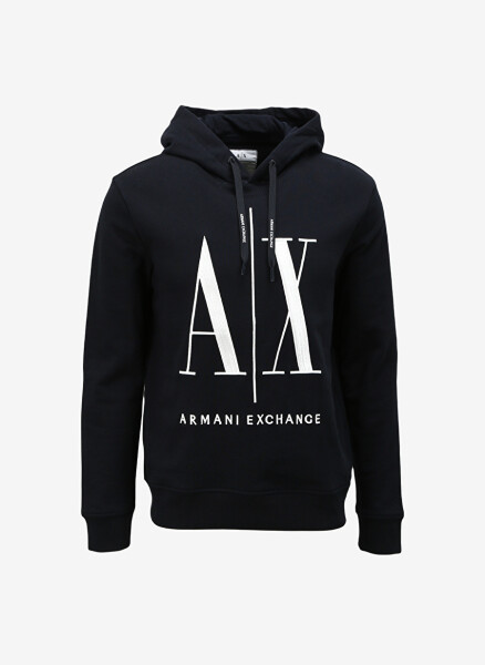 Armani Exchange Hooded Navy Blue Men's Sweatshirt 8NZMPC 1510 NAVY - 1