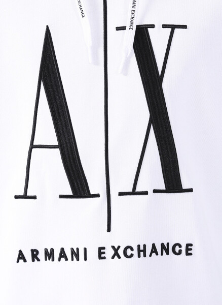 Armani Exchange Hooded White Men's Sweatshirt 8NZMPC 1100-WHITE - 5