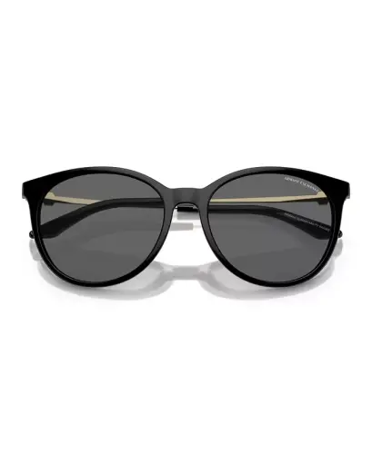 Armani Exchange Women's Low Bridge Fit Sunglasses AX4140SF - Shiny Black - 5