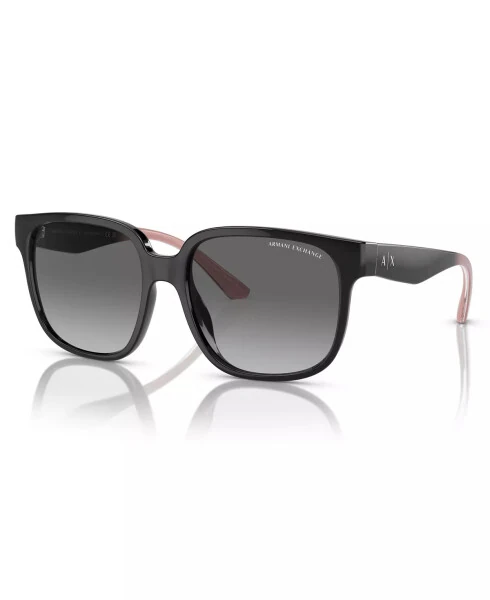 Armani Exchange Women's Sunglasses, Gradient AX4136SU-Shiny Black - A|X Armani Exchange