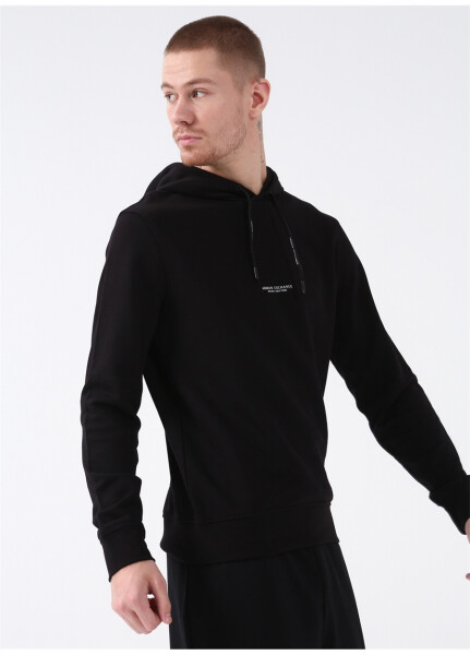 Armani Exchange Kapüşonlu Yaka Siyah Erkek Sweatshirt 8NZM94 1200-BLACK - 6