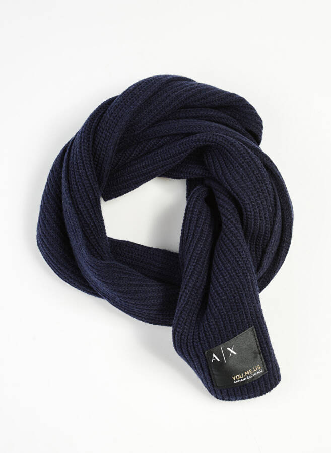 Armani Exchange ko'k rangli erkaklar sharfi 954603 00035-BLU NAVY - 1