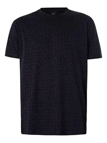 Armani Exchange Mens All Over Logo Print Regular Fit Tee - 5