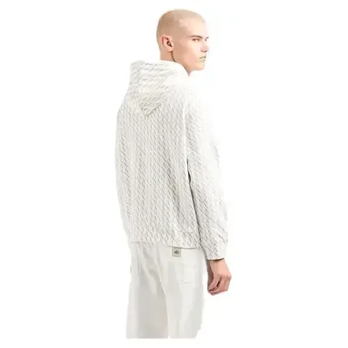 Armani Exchange mens All Over Print Cotton Hooded Sweatshirt - 2