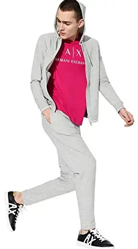 Armani Exchange mens A|x Armani Exchange Men's Logo Zipper Full Zip Hooded Sweatshirt - 5