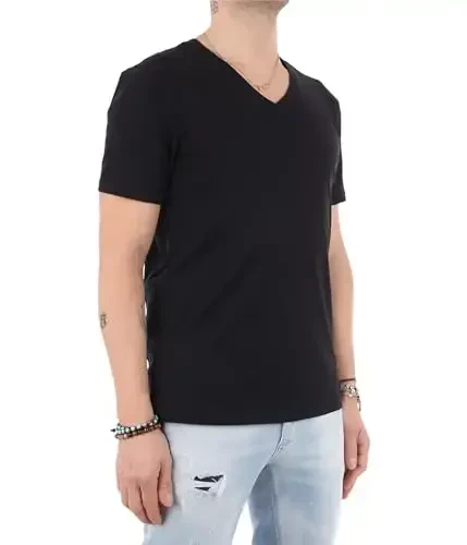 Armani Exchange Men's Basic Pima V Neck Tee, Black, XX-Large - 6