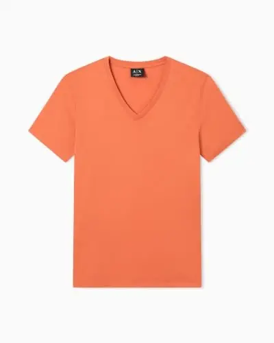 Armani Exchange Mens Basic Pima V Neck Tee - A | X ARMANI EXCHANGE (1)