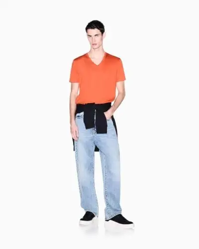 Armani Exchange Mens Basic Pima V Neck Tee - 4