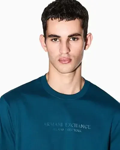 Armani Exchange Mens Center Logo Milano/New York Logo Tee - 5