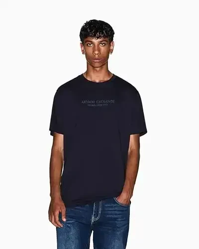 Armani Exchange Mens Center Logo Milano/New York Logo Tee - 4