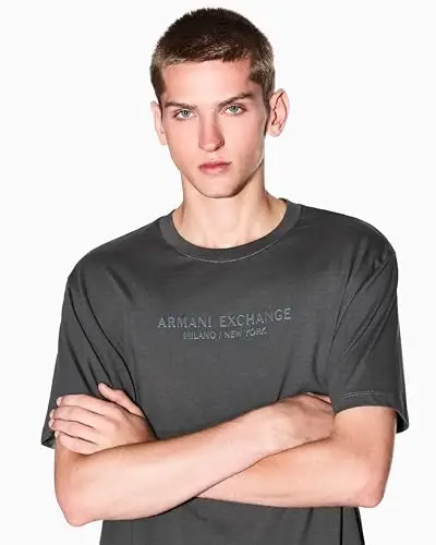 Armani Exchange Mens Center Logo Milano/New York Logo Tee - 2