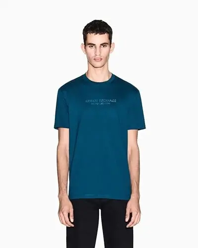 Armani Exchange Mens Center Logo Milano/New York Logo Tee - 1
