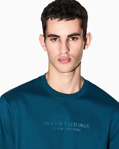 Armani Exchange Mens Center Logo Milano/New York Logo Tee - 3