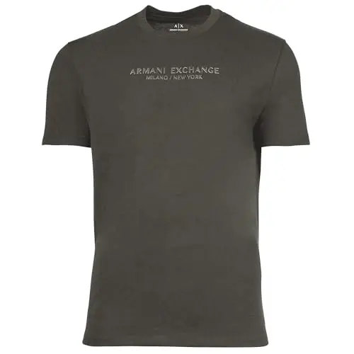 Armani Exchange Men's Center Logo Milano/New York Logo Tee - ARMANI