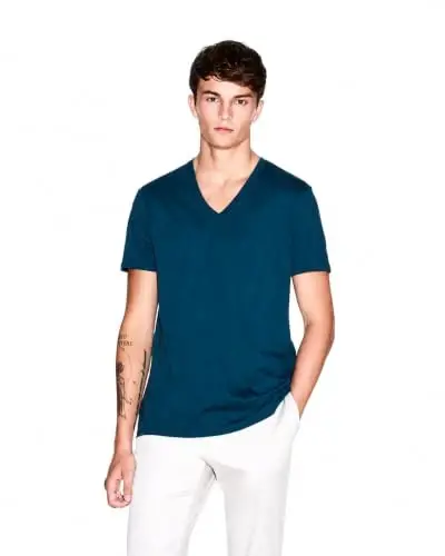 Armani Exchange Men's Classic Cotton V Neck Tee - 1