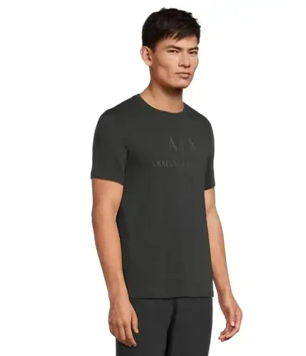 Armani Exchange Mens Classic Crew Logo Tee T Shirt - ARMANI EXCHANGE (1)