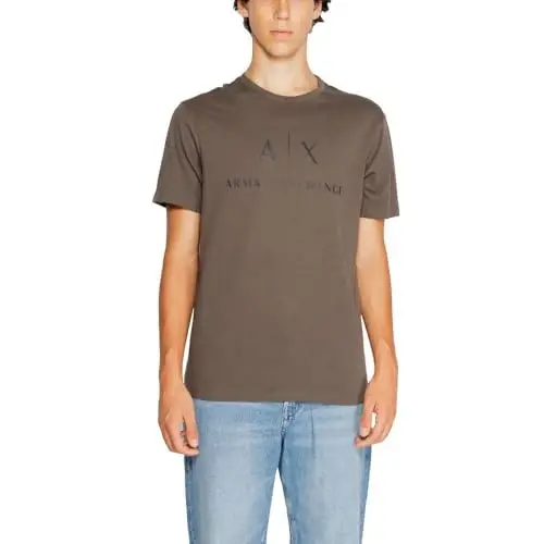 Armani Exchange Mens Classic Crew Logo Tee T Shirt - ARMANI
