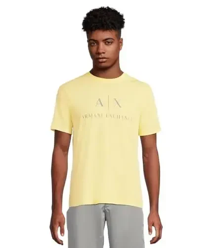 Armani Exchange Mens Classic Crew Logo Tee T Shirt - ARMANI EXCHANGE