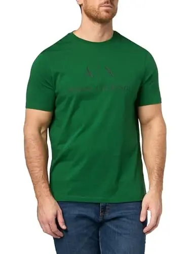 Armani Exchange Mens Classic Crew Logo Tee T Shirt - ARMANI