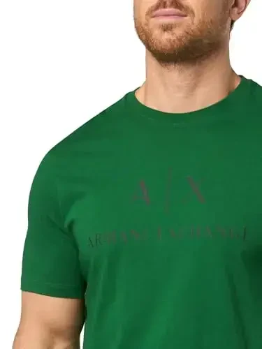 Armani Exchange Mens Classic Crew Logo Tee T Shirt - 3