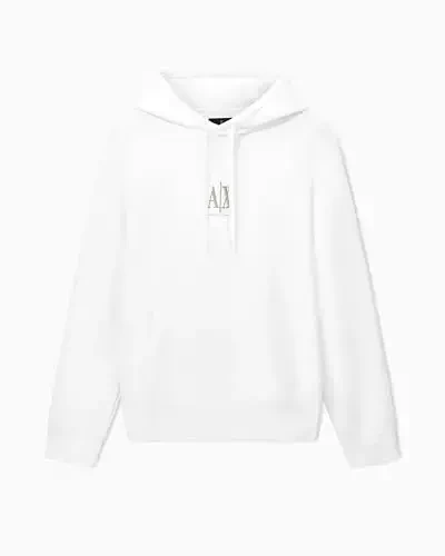 Armani Exchange mens Cotton Icon Logo Hoodie - 1