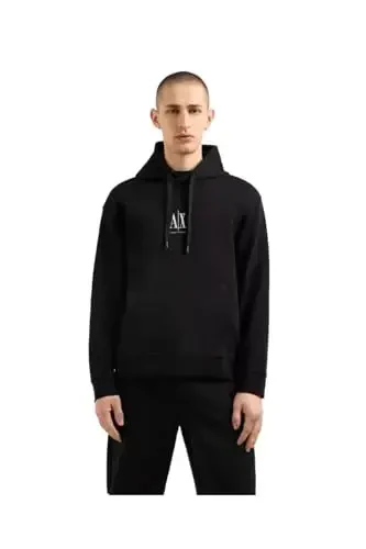 Armani Exchange mens Cotton Icon Logo Hoodie - ARMANI EXCHANGE (1)
