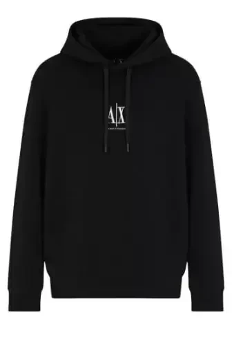 Armani Exchange mens Cotton Icon Logo Hoodie - 4