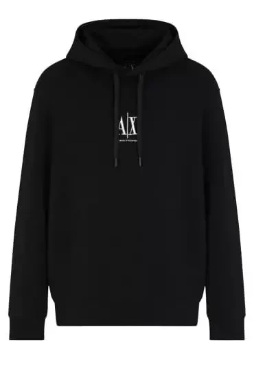 Armani Exchange mens Cotton Icon Logo Hoodie - 4